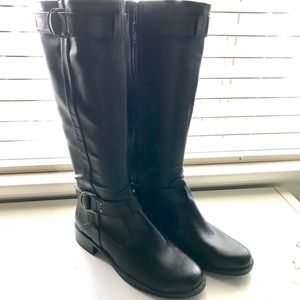 Knee High Black Boots and Boot Hanger/Former
